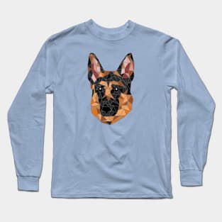 German Shepherd Stained Glass Long Sleeve T-Shirt